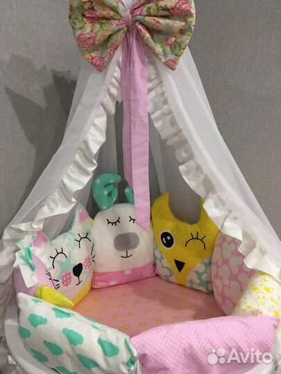 Бортики подушки в детскую кроватку