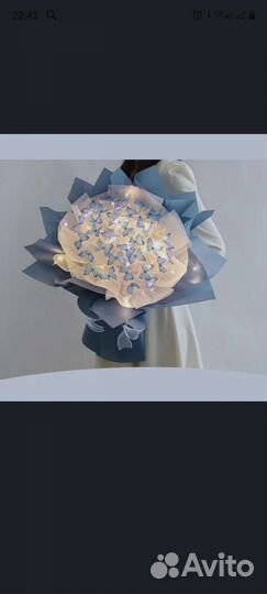 Светящийся букет из бабочек