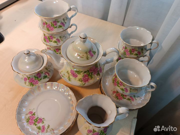 Чайный сервиз фарфоровый коростенский