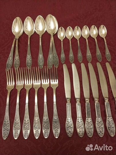 Мельхиоровый Набор столовых приборов СССР