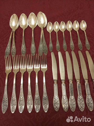 Мельхиоровый Набор столовых приборов СССР