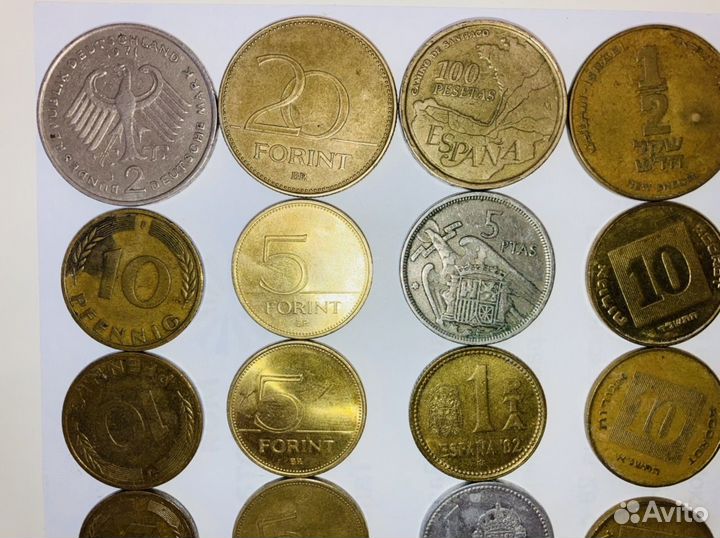 Монеты разных стран, 70 шт