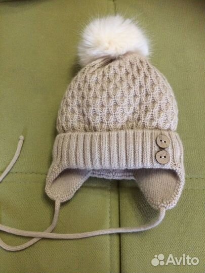 Шапочка зимняя на 3-6мес