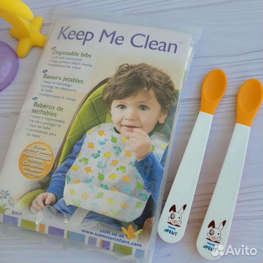 Набор для малыша ложки,миски,нимблер