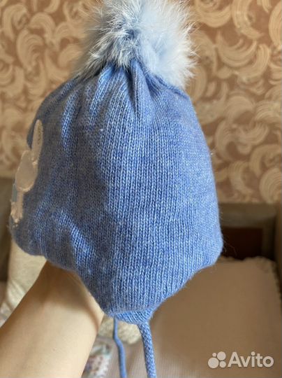 Шапка для новорожденого(мальчик размер 38)