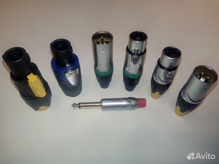 Кабельные разъемы XLR Speakon TRS Джеки для гитары