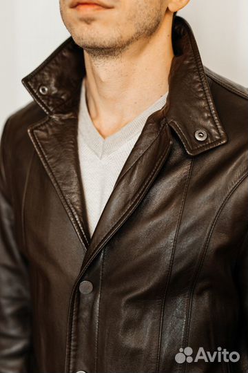 Куртка кожаная мужская, кожаный пиджак