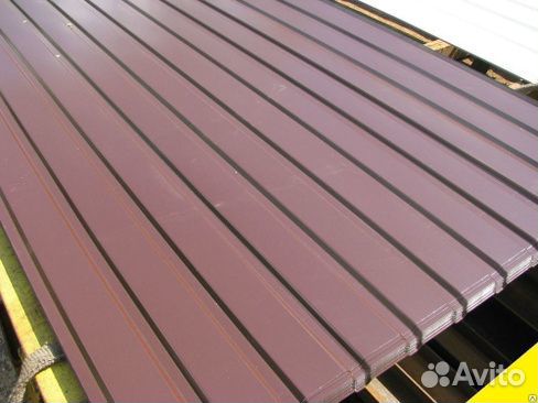 Профнастил профлист коричневый 0.35мм С-8