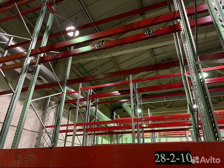 Стеллажи паллетные фронтальные и глубинные б/у