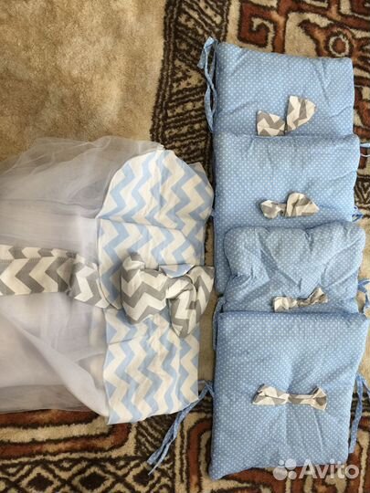 Бортики и балдахин в кроватку