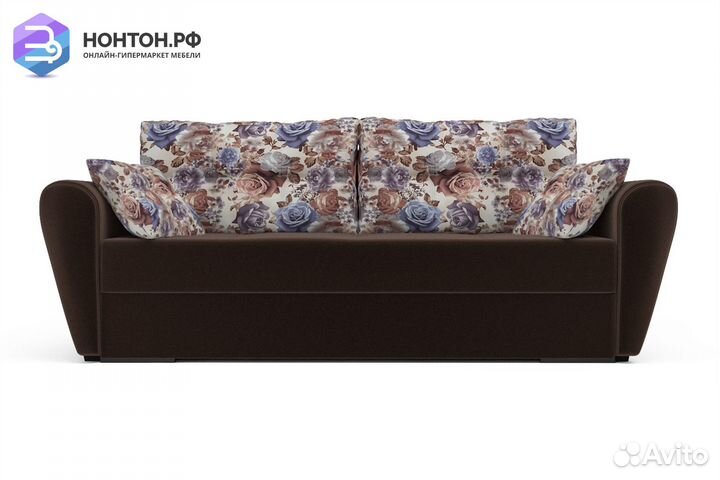 Диван еврокнижка Амстердам темно-коричневый