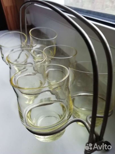 Стопки из жёлтого стекла СССР