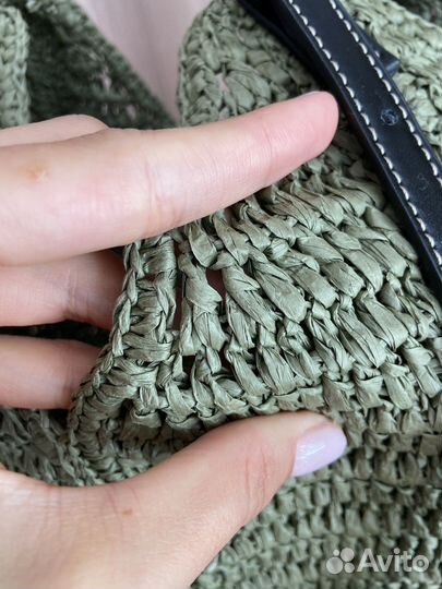 Женская Плетеная сумка zara/зара, летняя, шопер