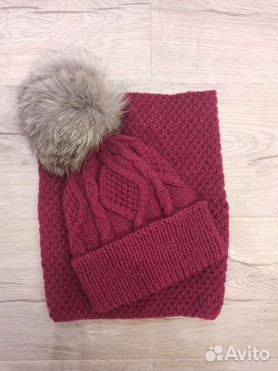 Шапка и шарф- снуд комплект