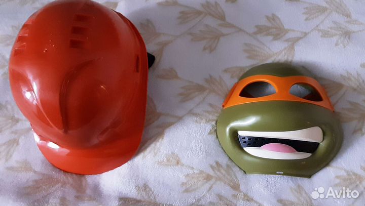 Защитная каска и маска детские