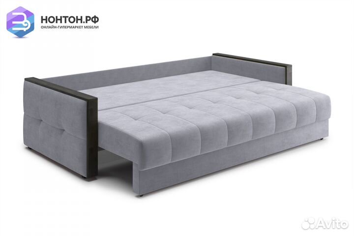 Диван еврокнижка Инсайд 3-х местный серый