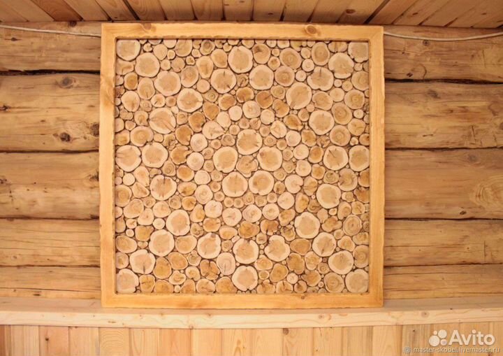 Панно картина из можевельника