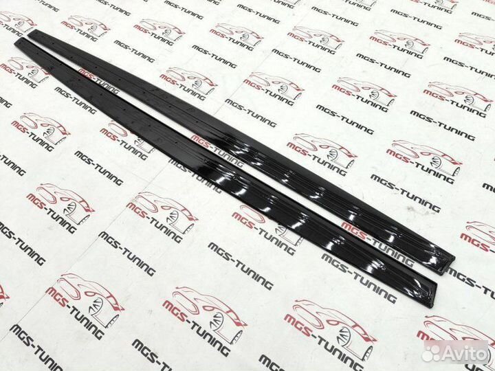 Лезвия порогов черный глянец BMW 4 F32 F33 F36