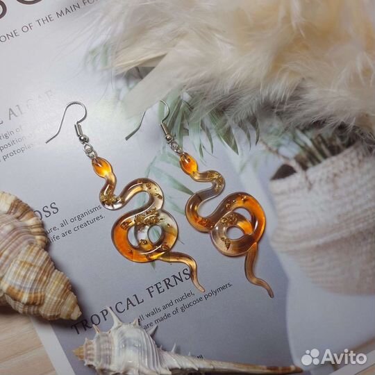Серьги из эпоксидной смолы