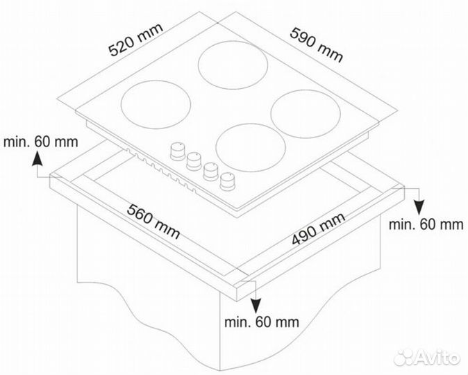 Варочная поверхность ком. simfer H60Q22M516
