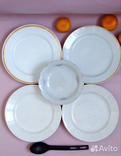 Посуда пакетом Набор посуды Тарелки Чашки Ложки