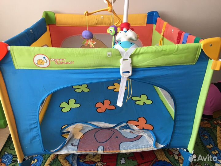 Манеж кровать домик складной