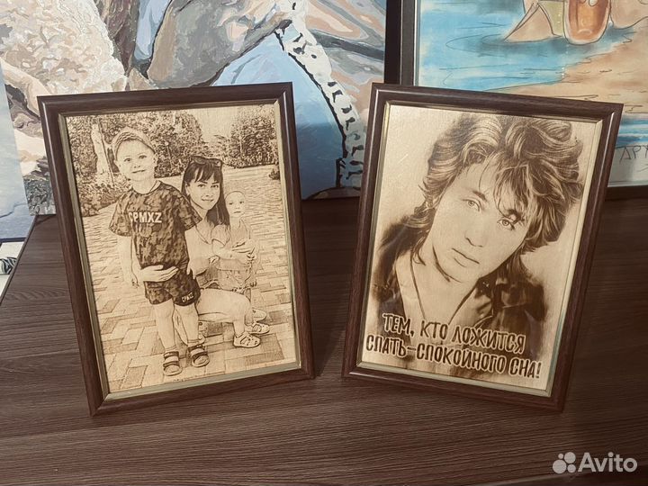 Выжигание портретов на дереве