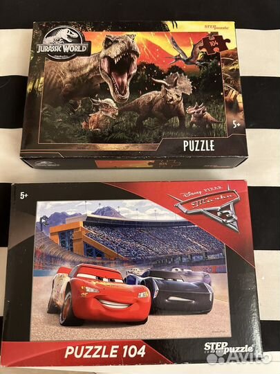 Пазлы детские от 24 до 104 деталей, кубики