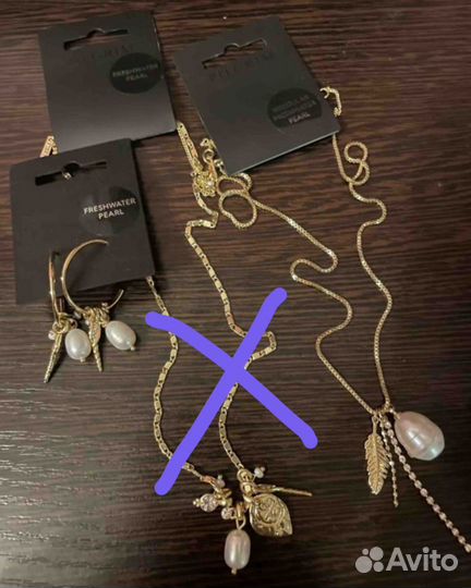 Pilgrim Датская бижутерия с речным жемчугом