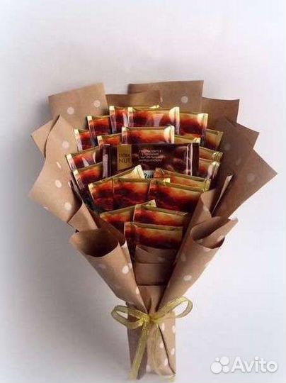 Букет из чая и конфет к 1 сентября