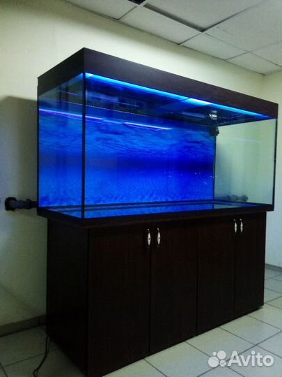Аквариум620,биофильтр, свет, фон, подставка