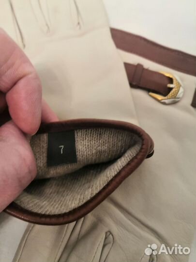 Перчатки женские кожаные