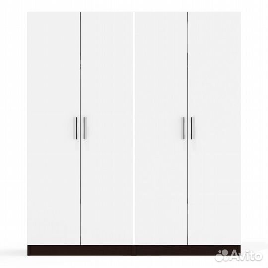 Широкий шкаф Мебельный Двор ск-9 цвет венге/белый шагрень, шхгхв 140х45х160 см