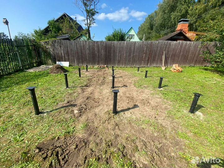 Монтаж свай