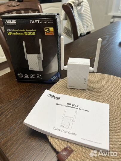 Усилитель Wi-Fi (беспров-го сигнала) asus RP-N12