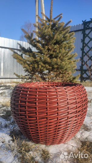 Кашпо из ротанга