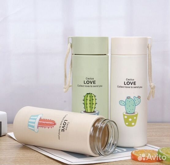 Стеклянная бутылочка - 4 цвета