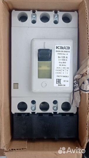 Выключатель автоматический ва04-125А-кэаз