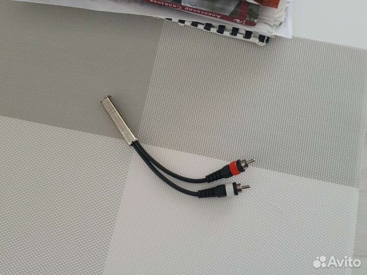 Кабель 2 RCA jack 6.3