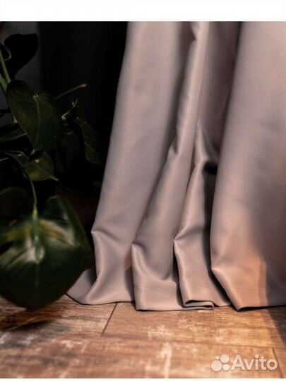 Комплект штор блэкаут темно-серые новый