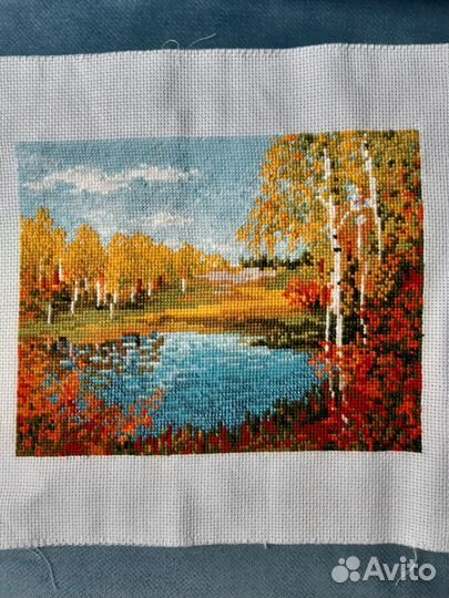 Вышитые картины крестиком Риолис шерсть