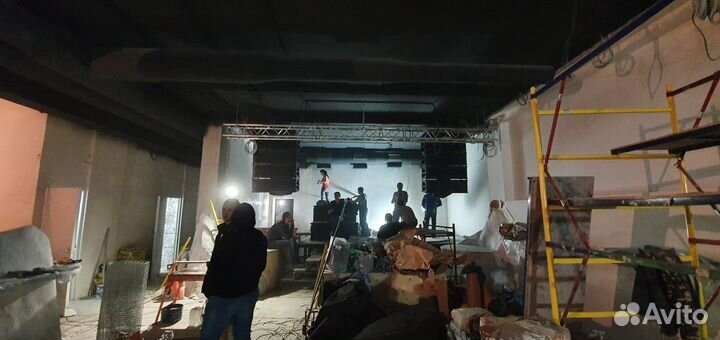 Установка звукового и светового оборудования