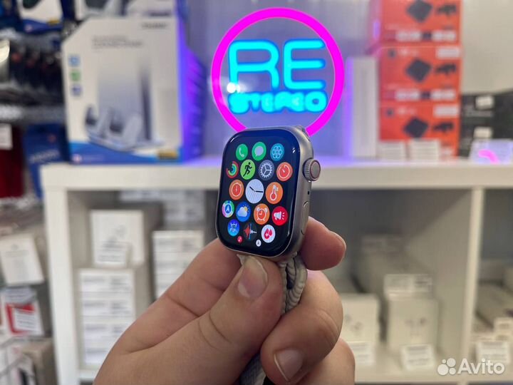 Комплект Apple Watch9 Series Silver + AirPods PRO2