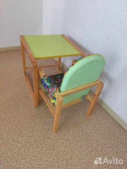 Детский столик и стульчик деревянный