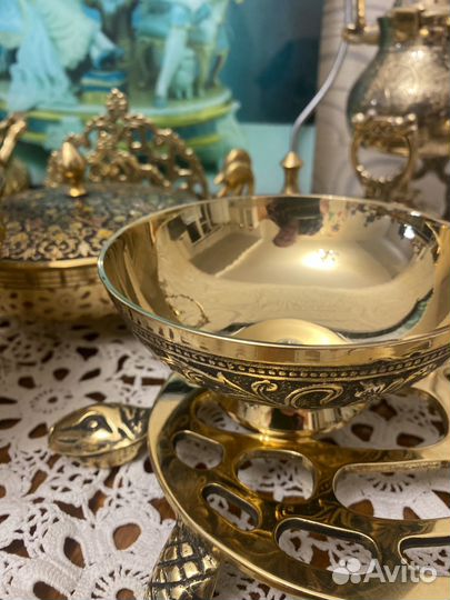 Сахарница, латунь