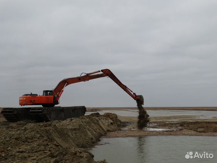 Аренда экскаватора плавающего (болотоход)