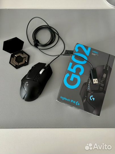 Logitech Мышь проводная G502 hero, черный