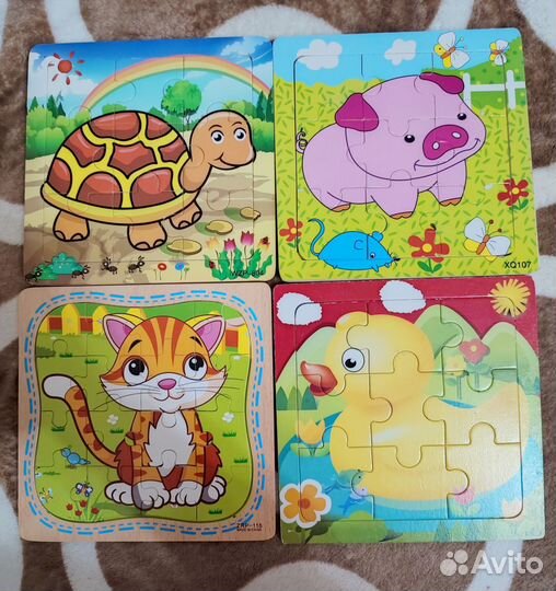 Детские пазлы и др. из дерева и фанеры