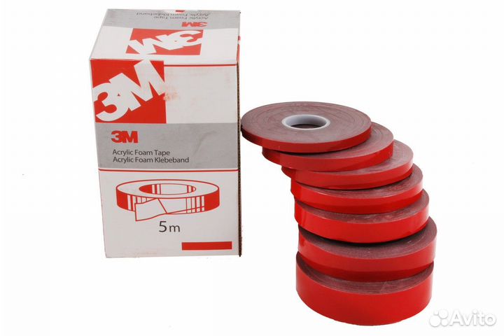 Скотч двусторонний серый 3М 6мм х 3метра R