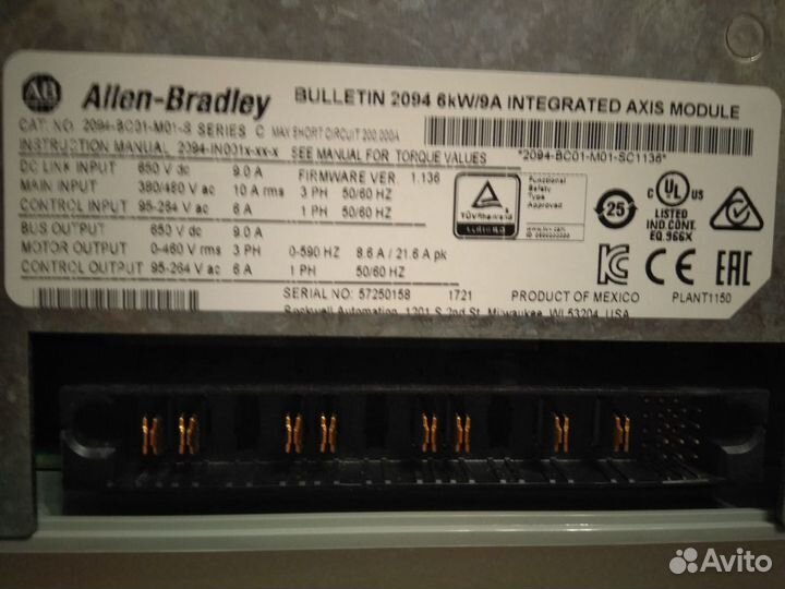 Сервоусилитель Allen-Bradley 2094-BC01-M01-SC1136